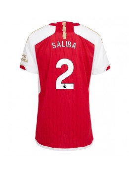 Arsenal William Saliba #2 Heimtrikot für Frauen 2023-24 Kurzarm